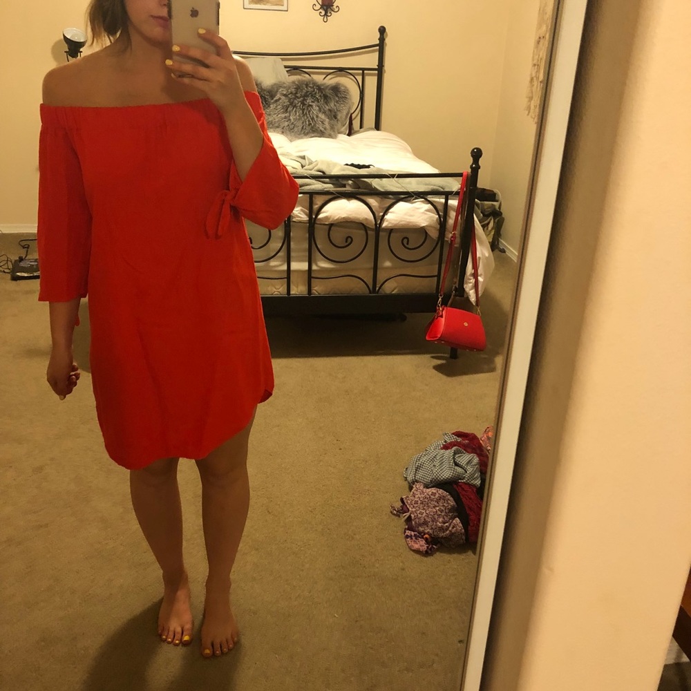 Burnt orange dress